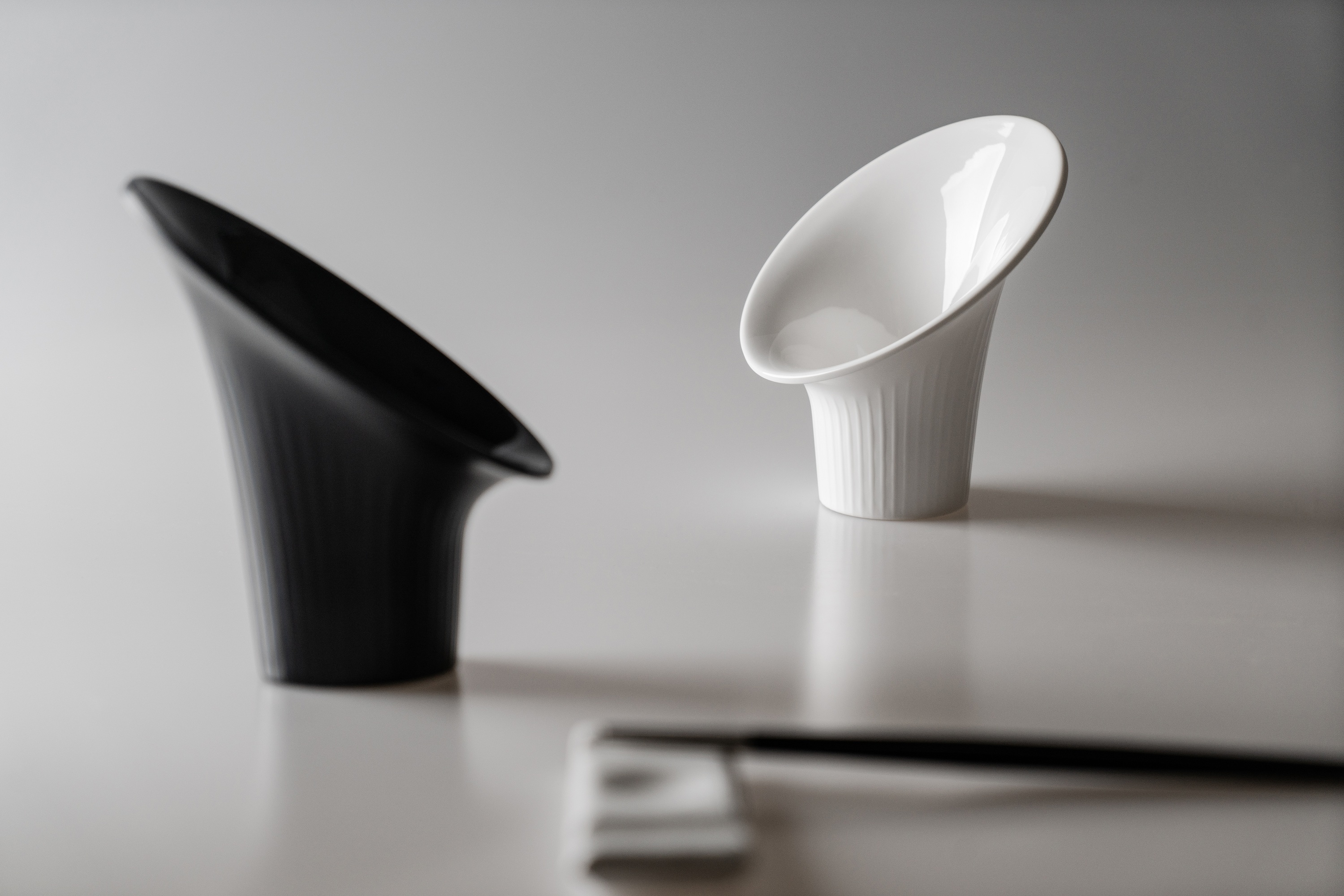 ZICCO Melamine Dish Simple Tableware Black&White Dinner Plate&Bowl