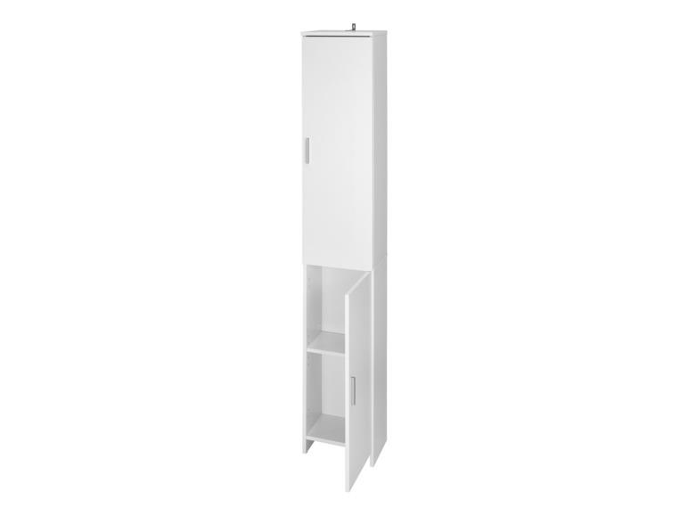 Source Factory OEM Bathroom Furniture Wood White Floor-Standing Bathroom Storage Cabinet with 2 Door