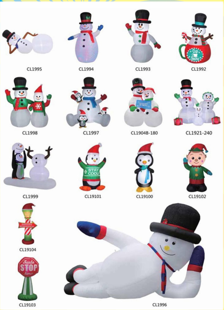 Holiday Party Garden Lawn Led Lights Blow up Outdoor Yard Decoration Christmas Inflatable Snowman