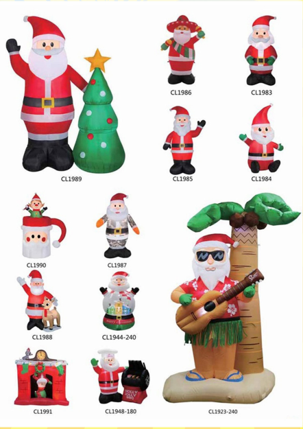 Hot selling inflatable Christmas gifts and home decorations for Santa Claus and Christmas trees