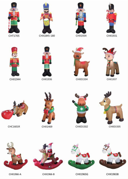 Christmas Outdoor Decoration Christmas Nutcracker Soldiers Elk Christmas Inflatable Decoration
