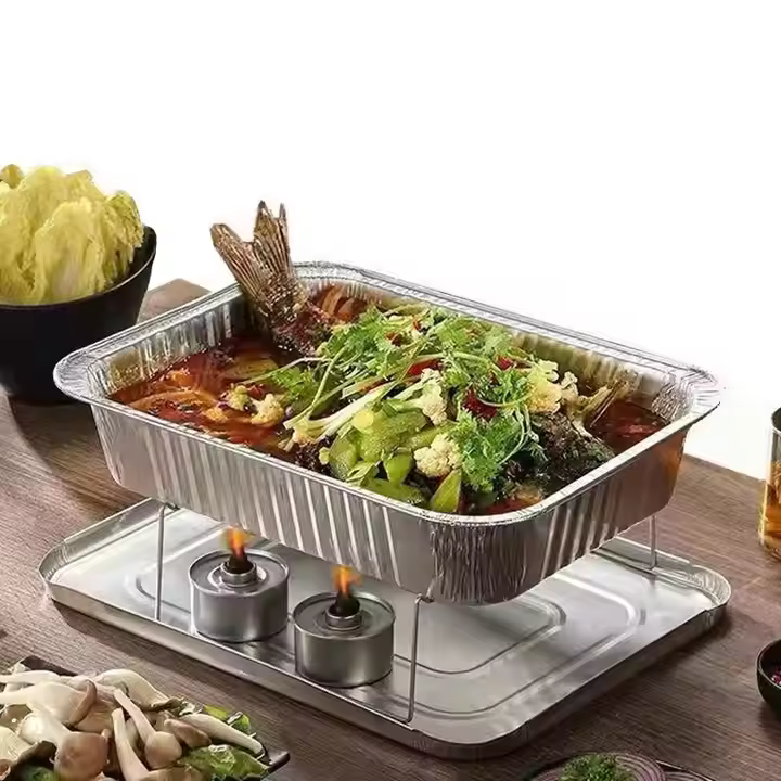 EU packaging Oblong Aluminum foil Half size Barbecue pan H03