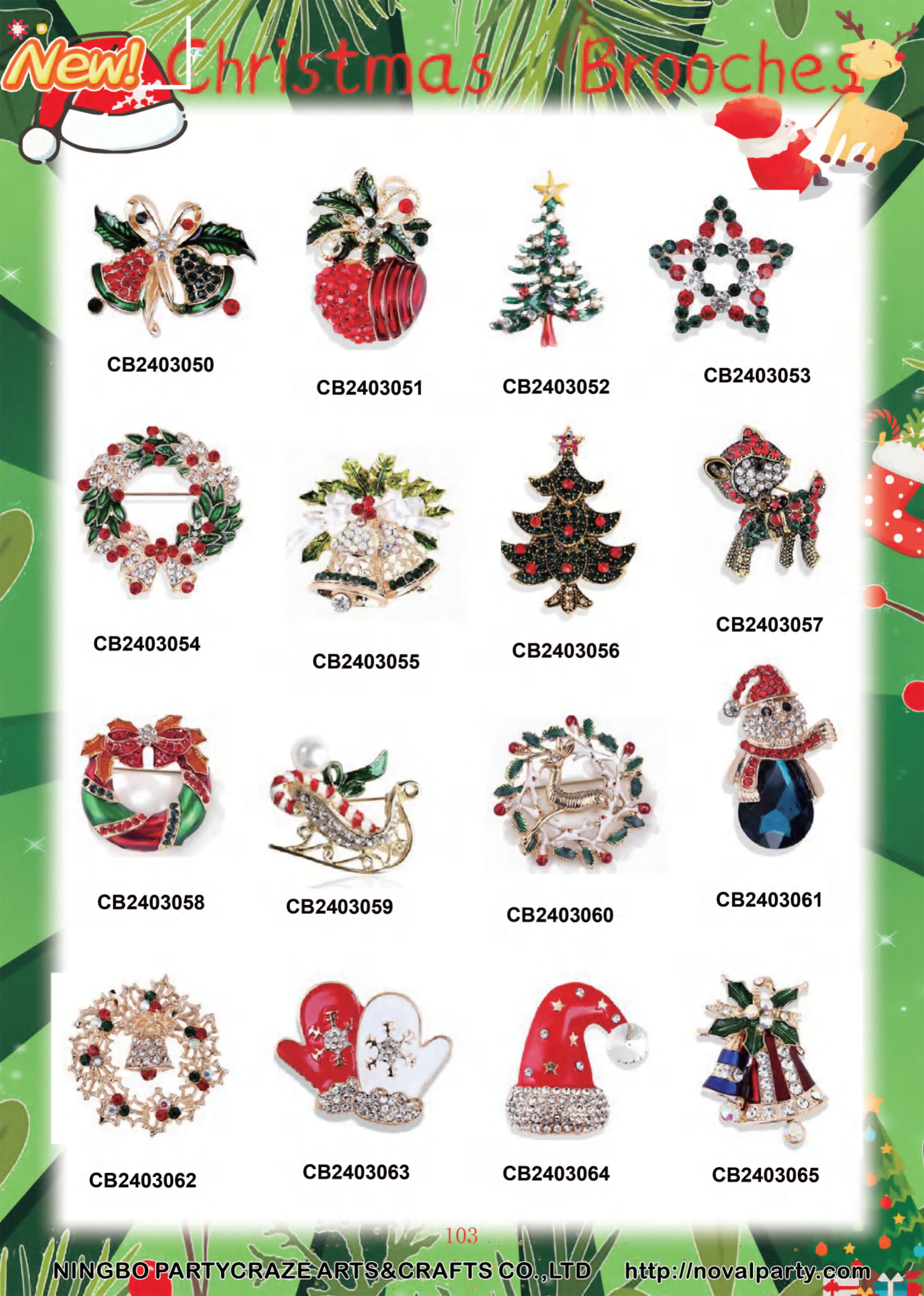 Christmas Decoration Santa Claus Brooch Christmas Tree Brooch