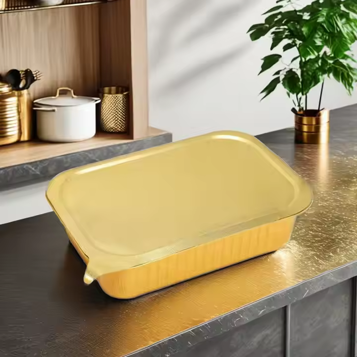 EU packaging Golden Rectangle Smoothwall Foil Container EWC1611