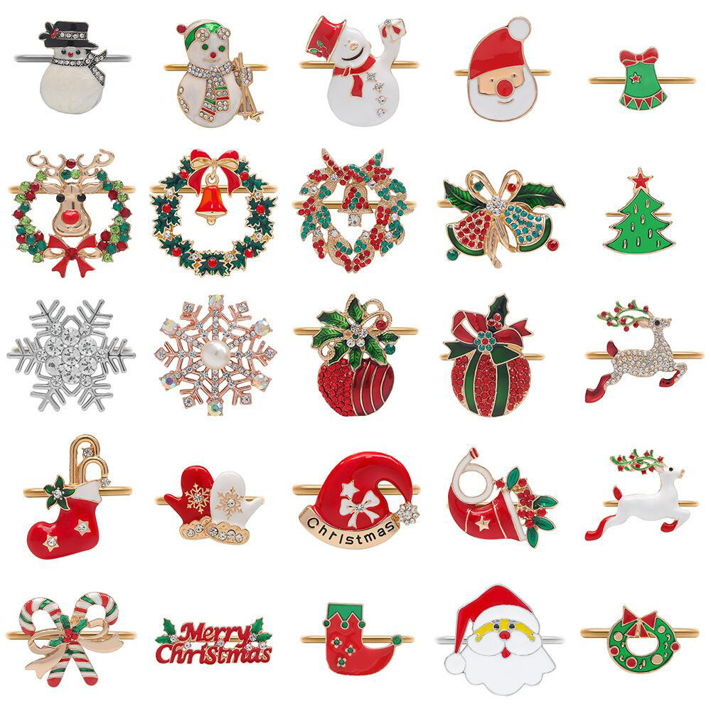 Christmas Decoration Christmas Tree Napkin Rings Christmas Reindeer Napkin Rings