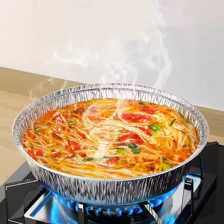 EU packaging Silver Round Aluminum Foil Pan EY185