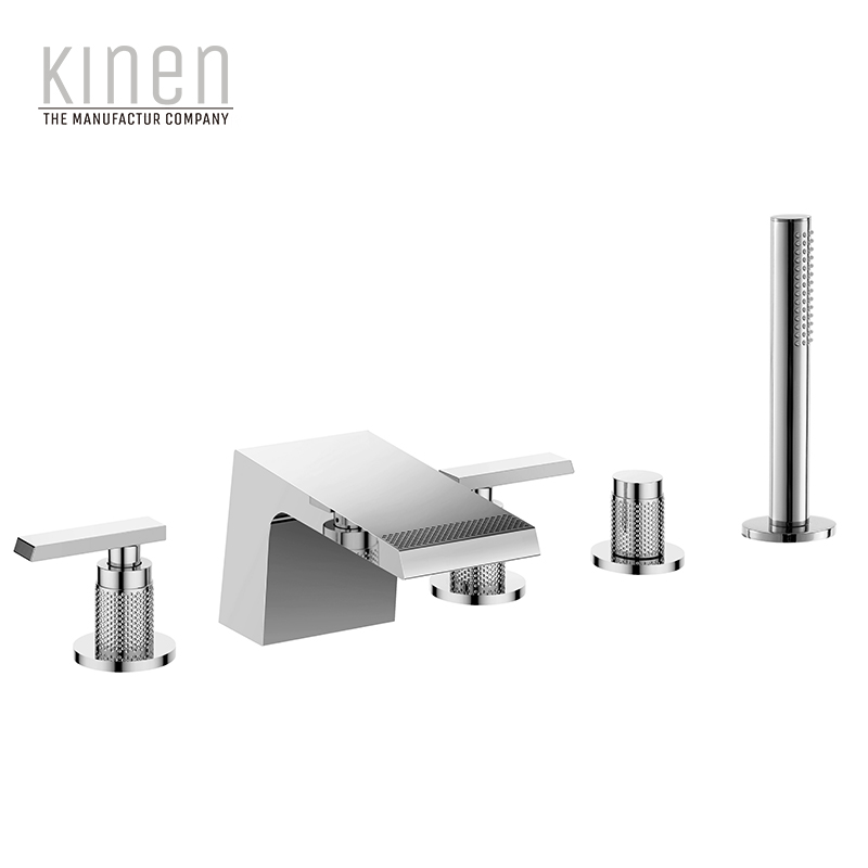 Kinen Avenue Series 5-hole Rim Mounted Bath Mixer in Chrome