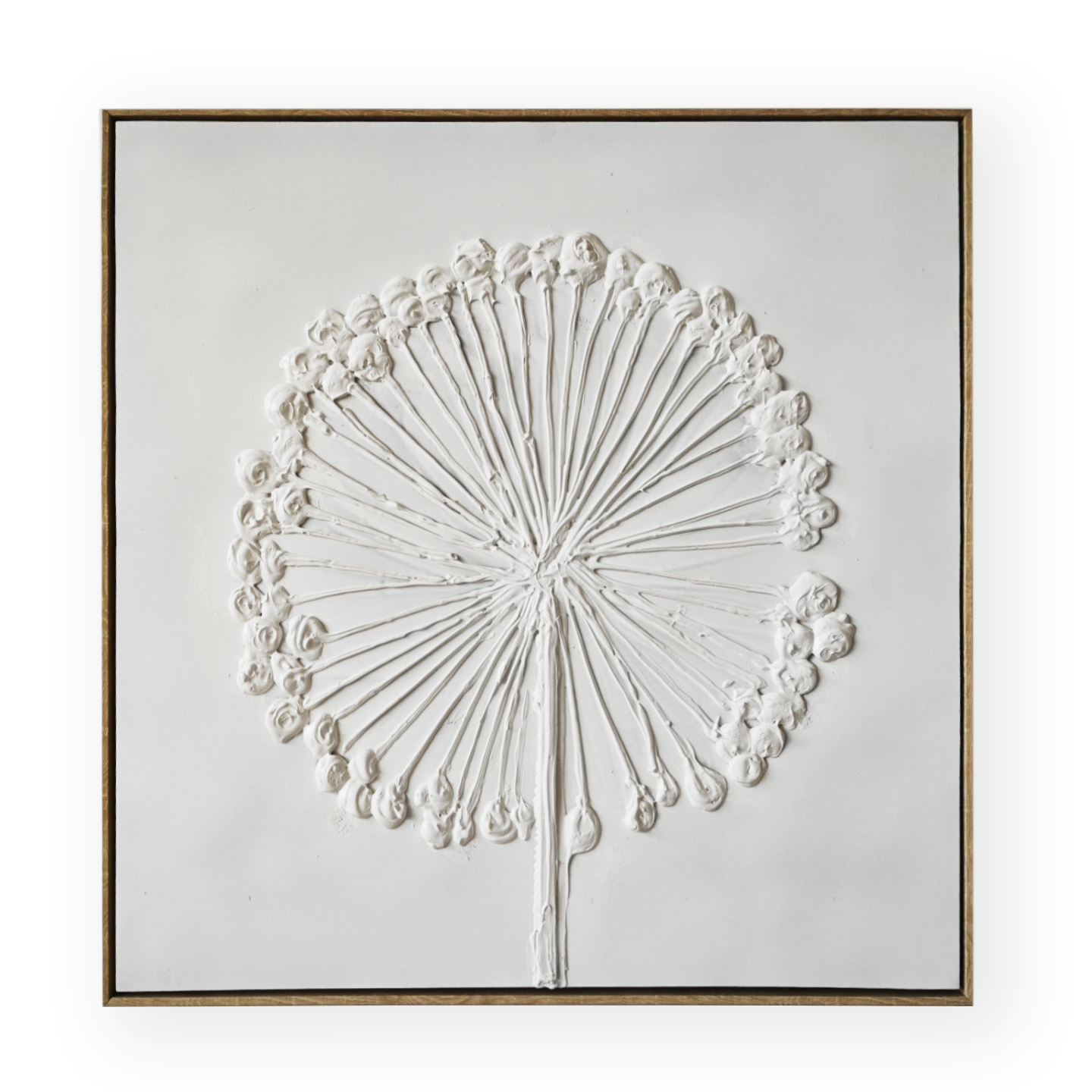 Floral White Best Sell Full Textured Handpainted Framed Canvas for home totel use wall decor art