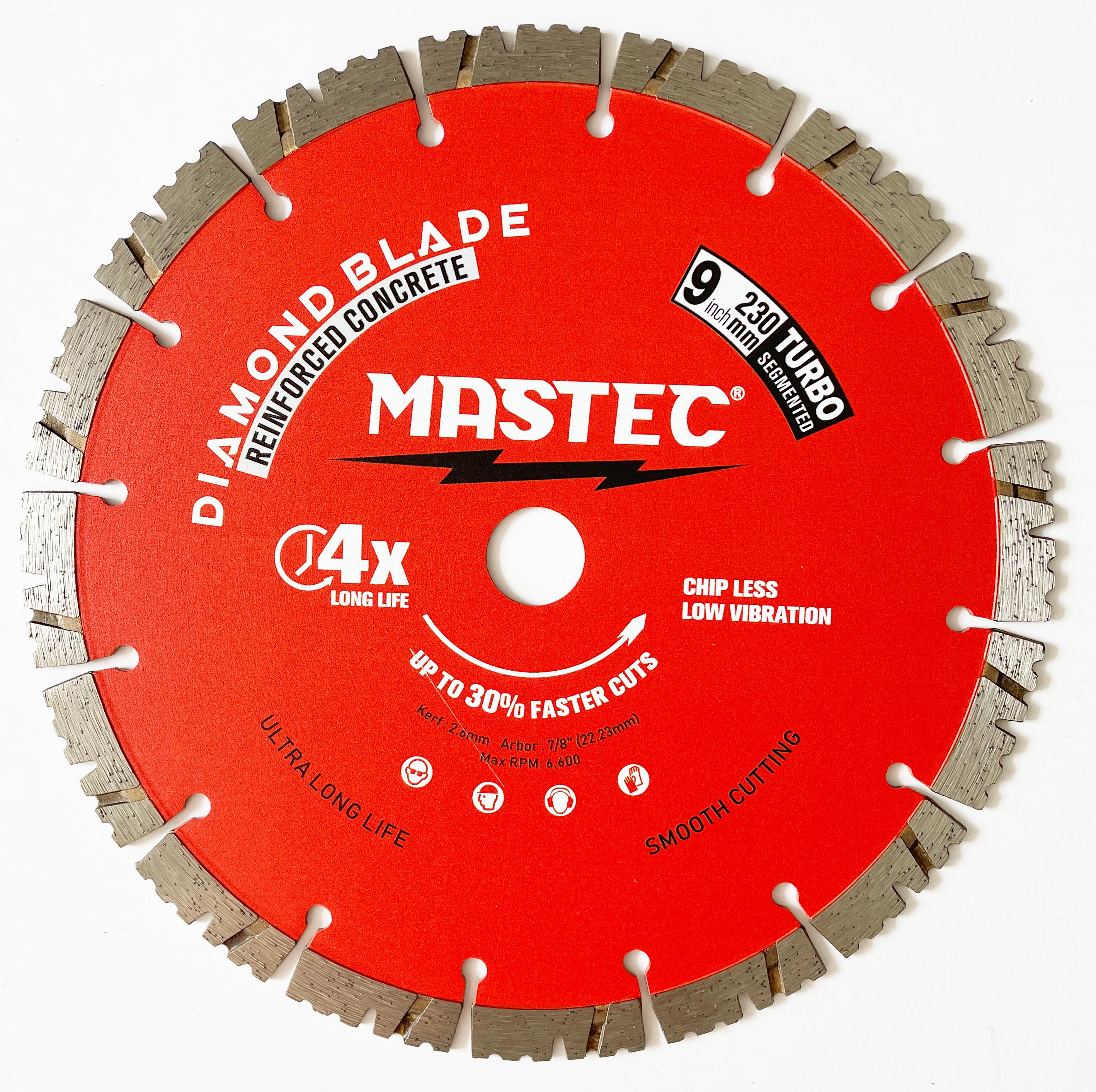 Diamond saw blade "u" segment turbo 9 inch