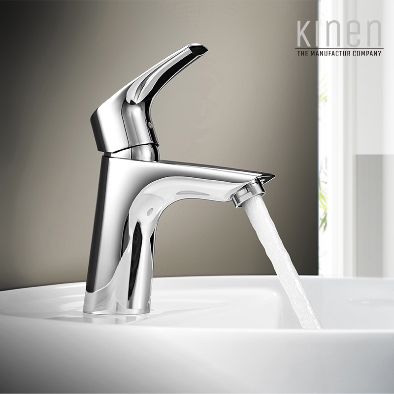 Kinen Amaris Series Single Lever Basin Mixer in Chrome