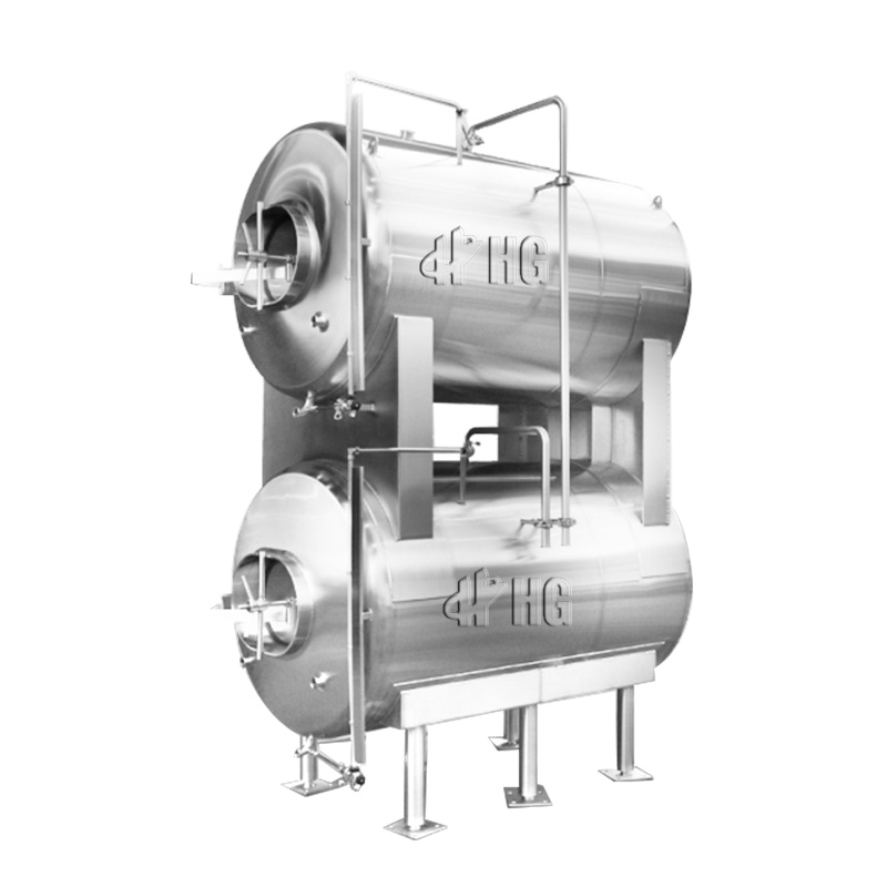 Horizontal fermentation tank