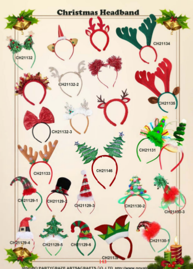 Christmas Headband Antlers Xmas Tree Hat Hairband Kids Adult Christmas Party Decoration Accessories
