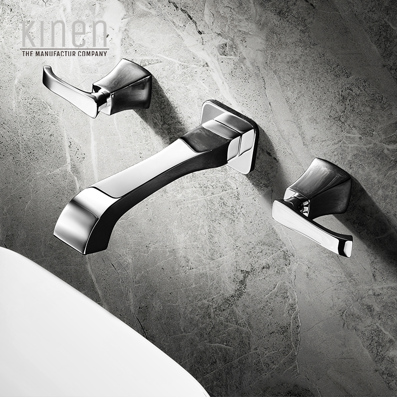 Kinen Triumph Series Double Lever Basin Mixer For Concealed Installation in Chrome