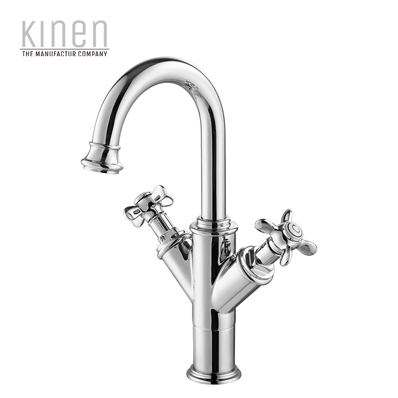 Kinen Danube Series Double Lever Basin Mixer in Chrome