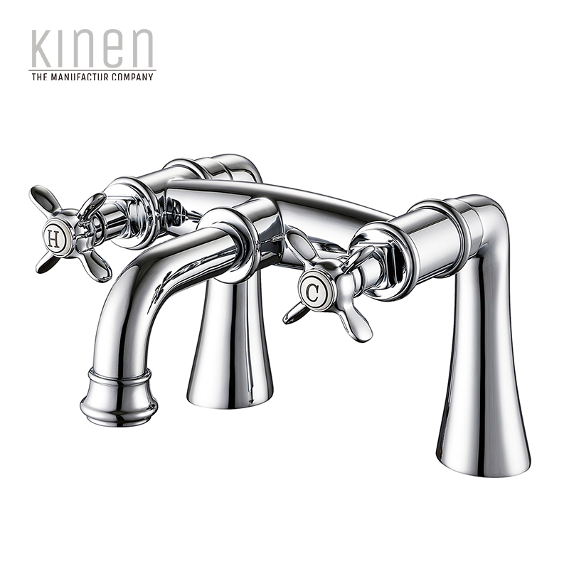 Kinen Danube Series Double Lever Bath Mixer in Chrome