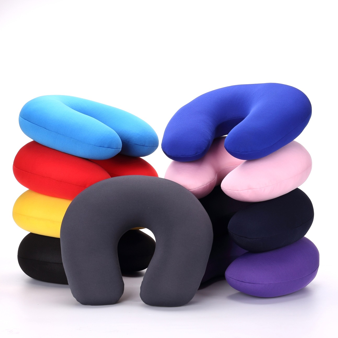 U-shaped memory pillow, travel neck pillow solid color, neck rest pillow