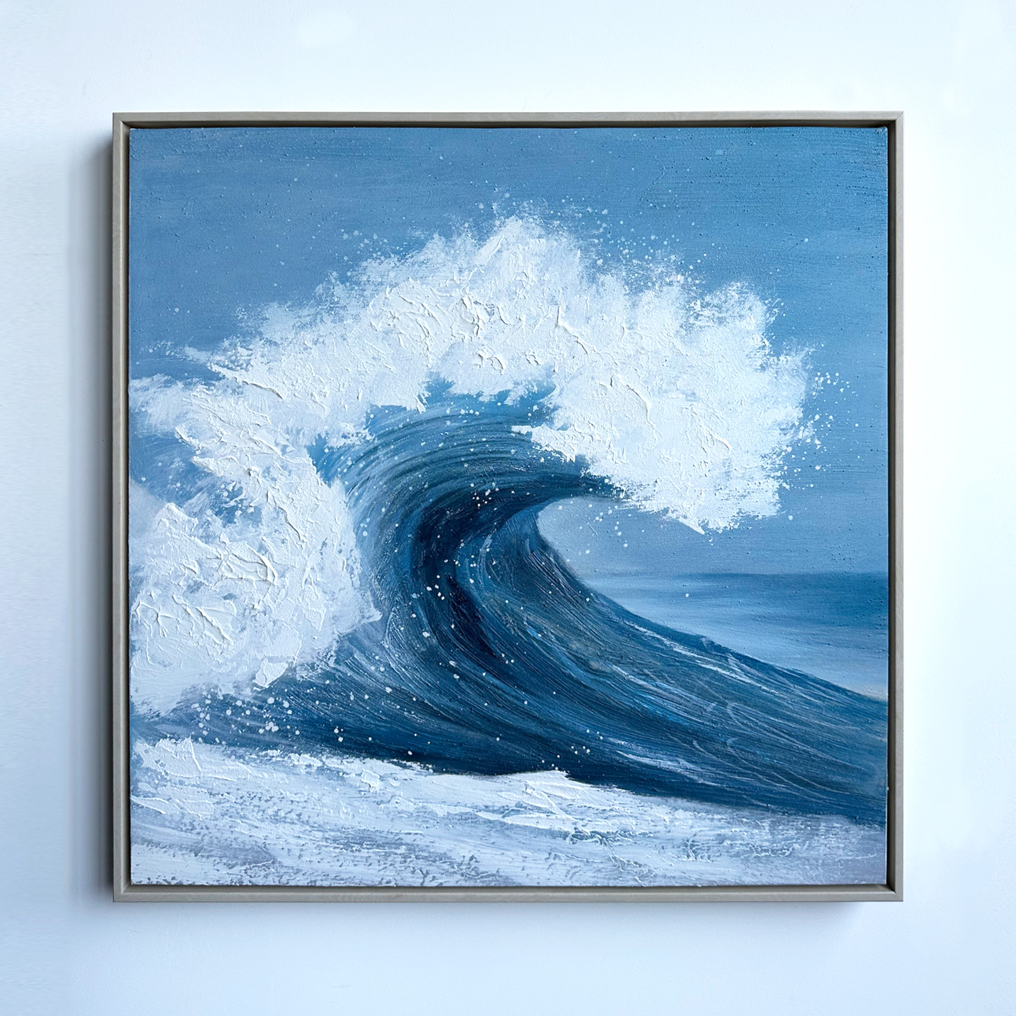 Coastal texture handpainted great wall art great painting decoration Textured Framed Canvas Art