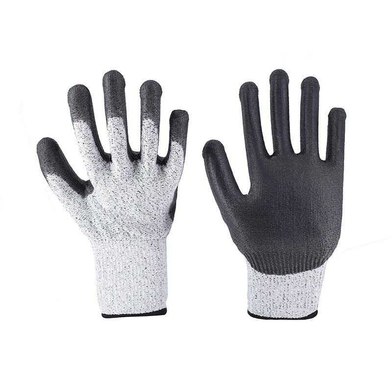 Anti-Cutting Gloves-Black PU Anti-Cutting Gloves Working Gloves