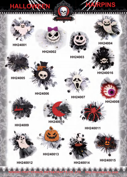 Halloween Cartoon Hairpins Pumpkin Ghost Cute Dress Up Party Accessories for Girls Halloween