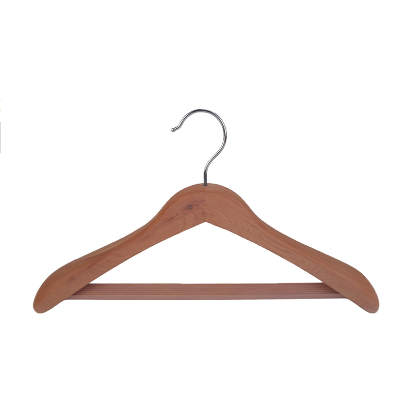 Wooden hangers Chrome plated metal hook ,Non-slip PVC tube, Round bar,U notches,Straight