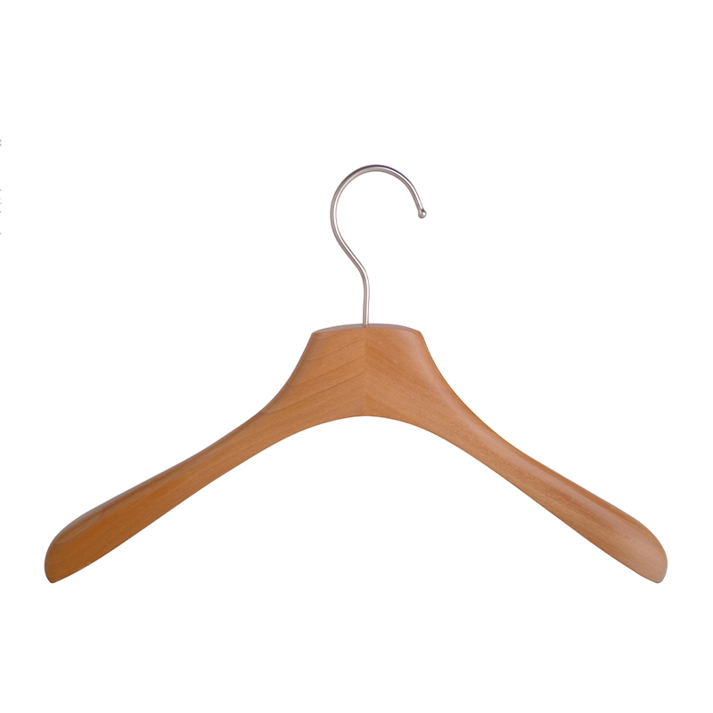 Wooden hangers Chrome plated metal hook ,Non-slip PVC tube, Round bar,U notches,Straight
