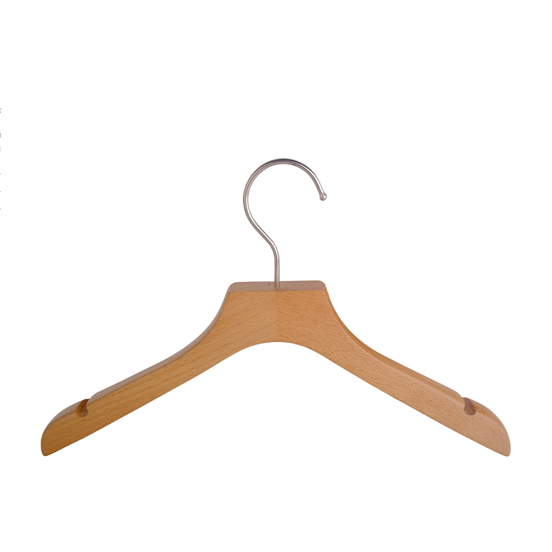 Wooden hangers Chrome plated metal hook ,Non-slip PVC tube, Round bar,U notches,Straight