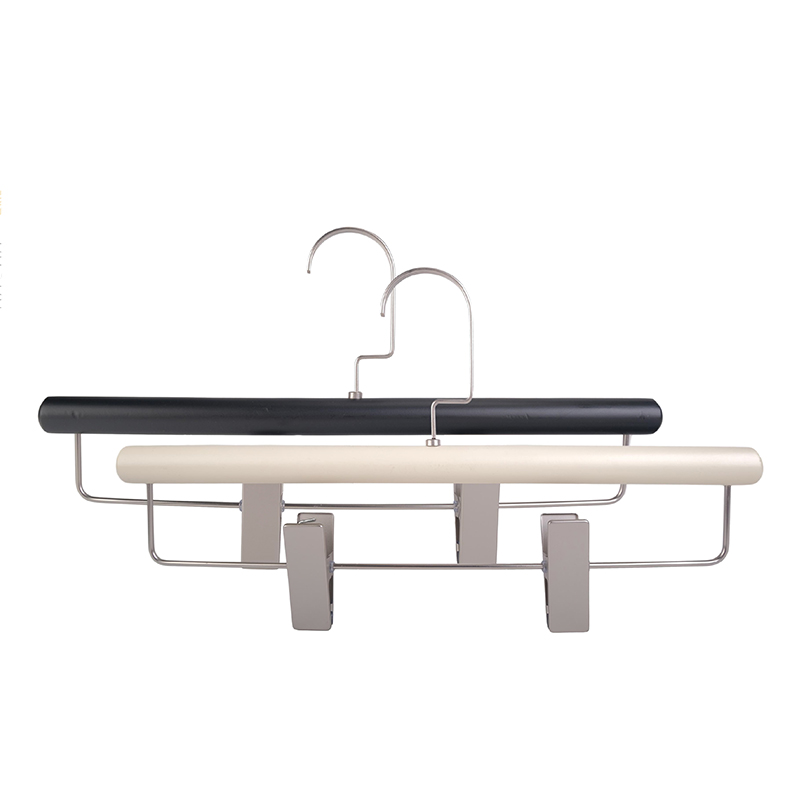 Wooden hangers Chrome plated metal hook ,Non-slip PVC tube, Round bar,U notches,Straight