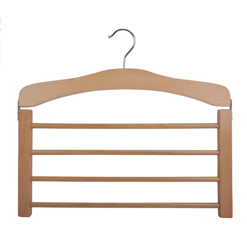 Wooden hangers Chrome plated metal hook ,Non-slip PVC tube, Round bar,U notches,Straight