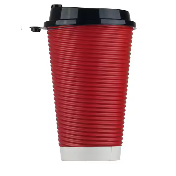 EU packaging Disposable 8oz Double Wall Paper Cup Coffee cup With lid