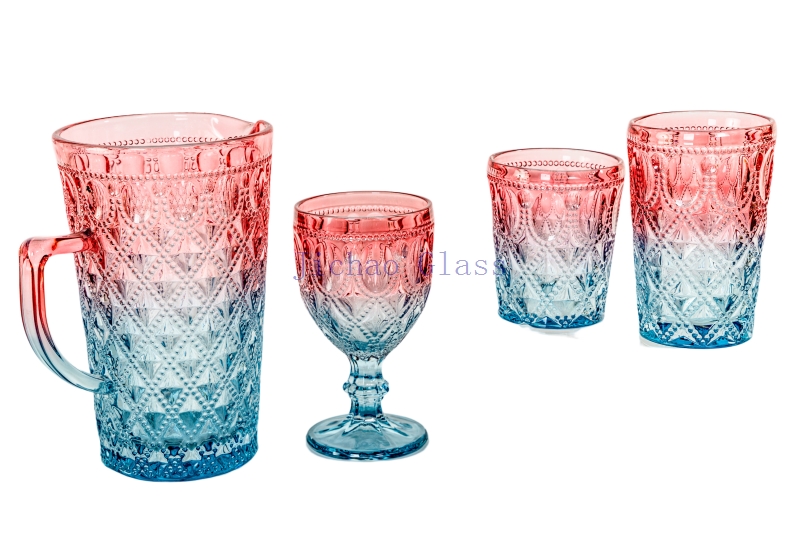 Check bead kettle Bead check goblet High13.5 bead check cup High10.5 bead check cup