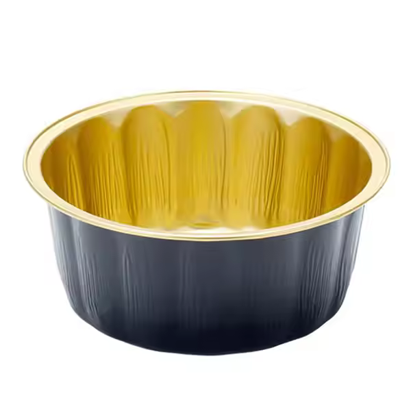 EU packaging Black&golden Smoothwall Foil Container Food packaging 630ml