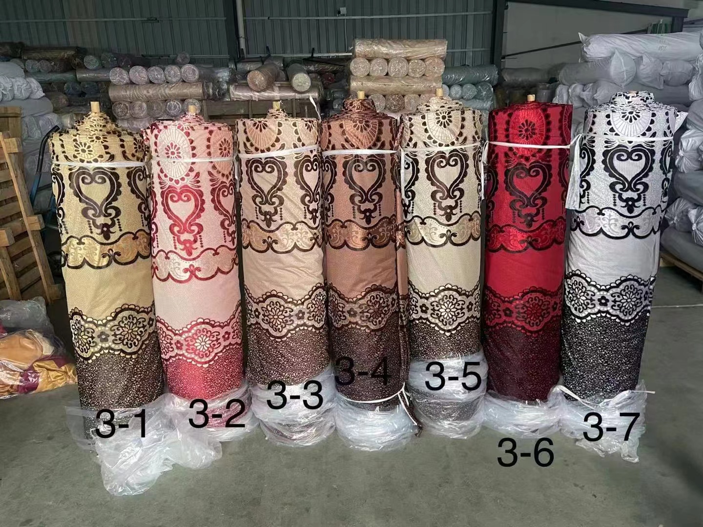 3-flower jacquard