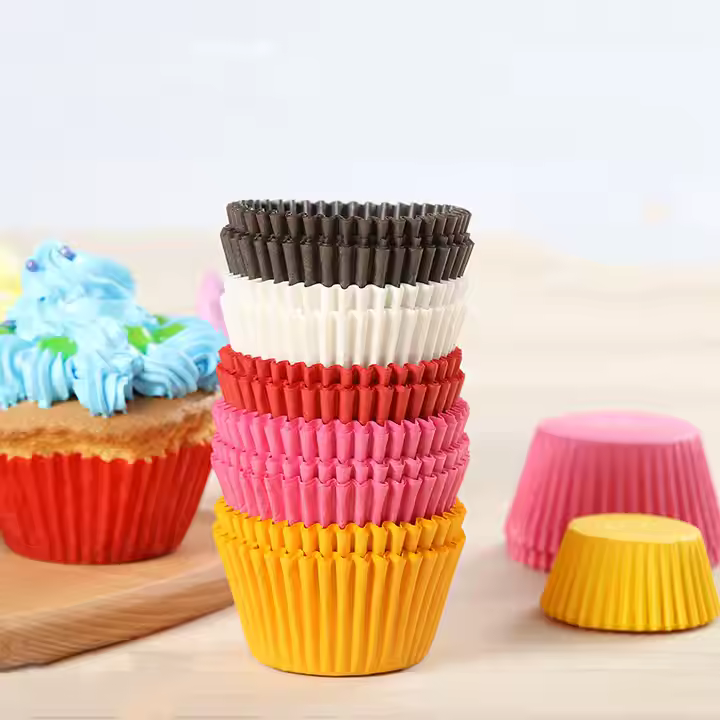EU packaging High Temperature Resistance Silicone Single Wall Cake Cases Baking Cups Liners