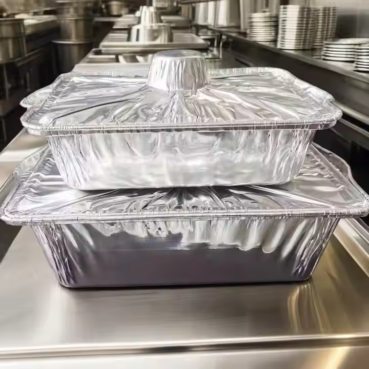 EU packaging Silver Oblong Foil Pot EGF180-H