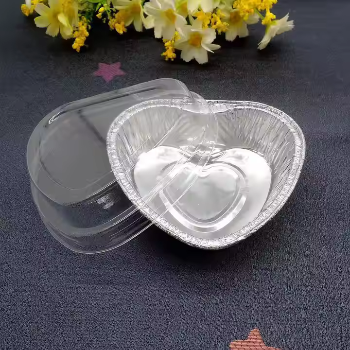 EU packaging Heart shaped Foil Container dessert box Cake tray ES0908-X