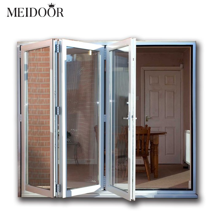 Villa Room Interior Accordion Door Bifold Aluminum Patio Luxury Glass Folding Door For Balcony