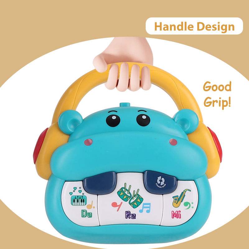 Catoon Hippo electronic organ baby toy