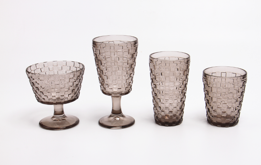 Small-check goblet Small-check icecream bowl Small-check highball Small-check dof