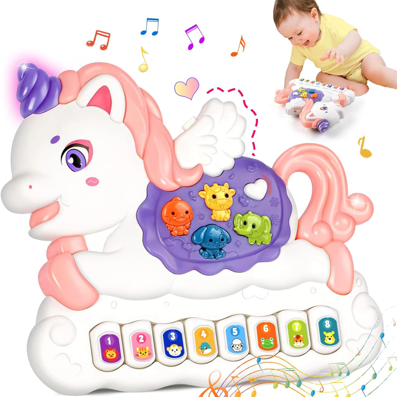 Unicorn electronic organ baby toy