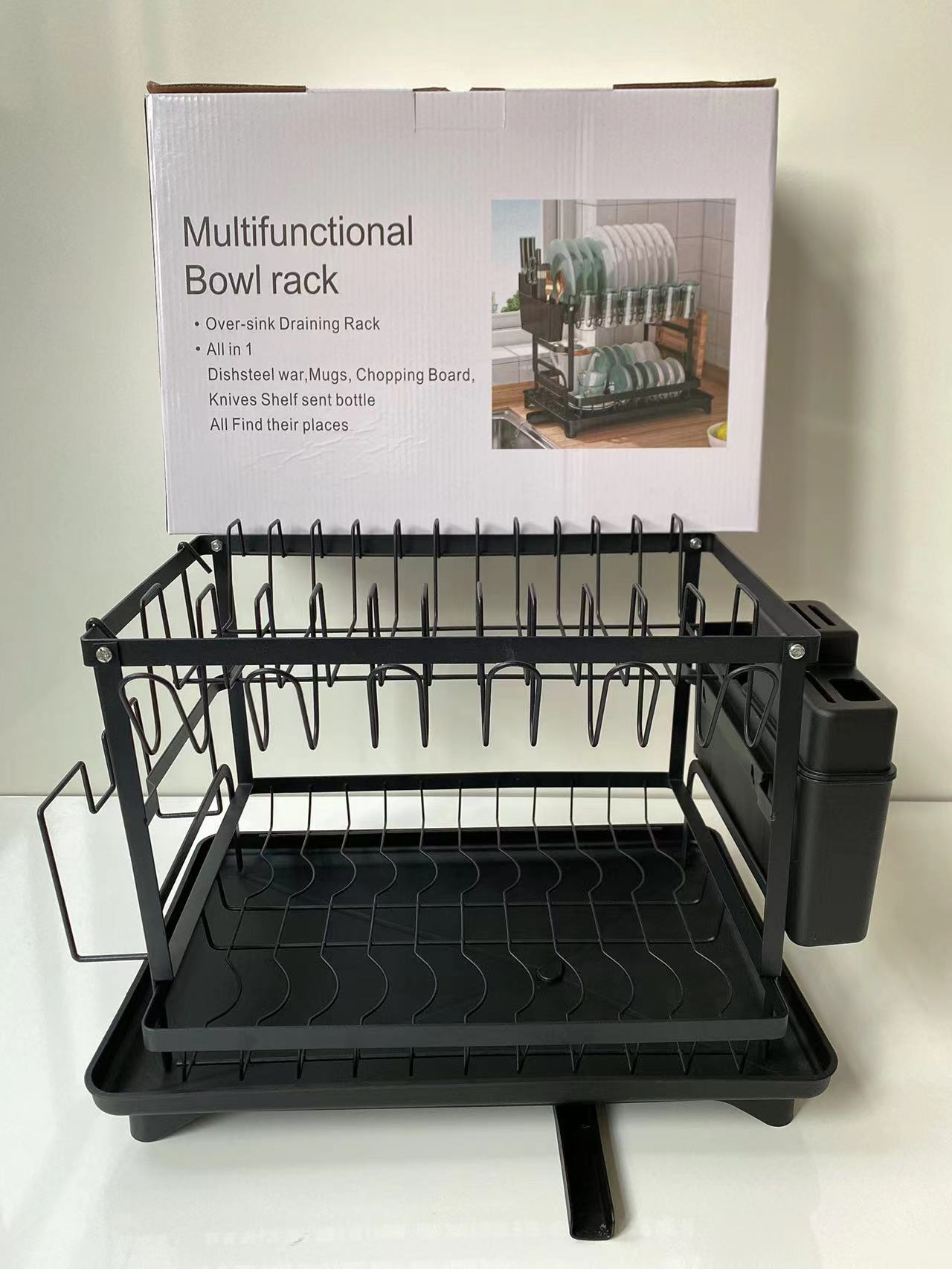 Kitchen rack Bowl rack storage rack Wrought iron kitchen rack Multifunctional kitchen storage layer