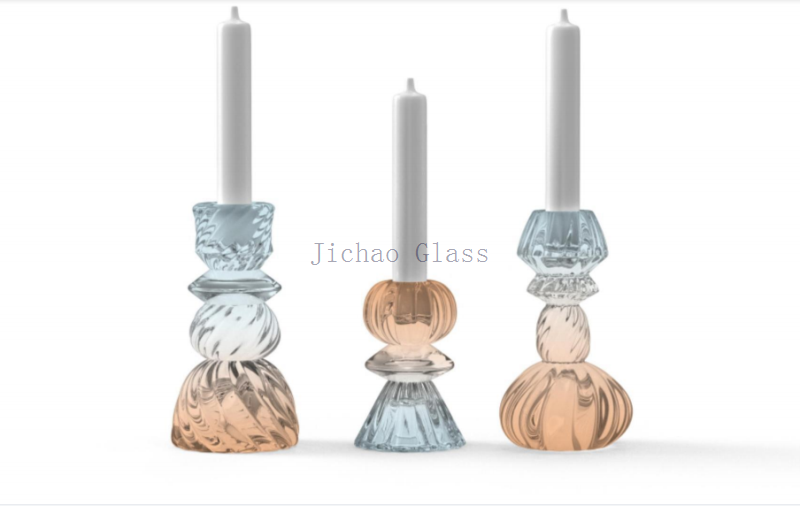 Vertical stripe＆twisted edge pattern candle holder ware