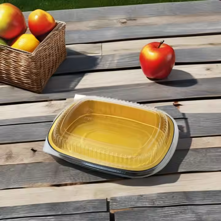 EU packaging Black&golden Aluminium Takeout food box