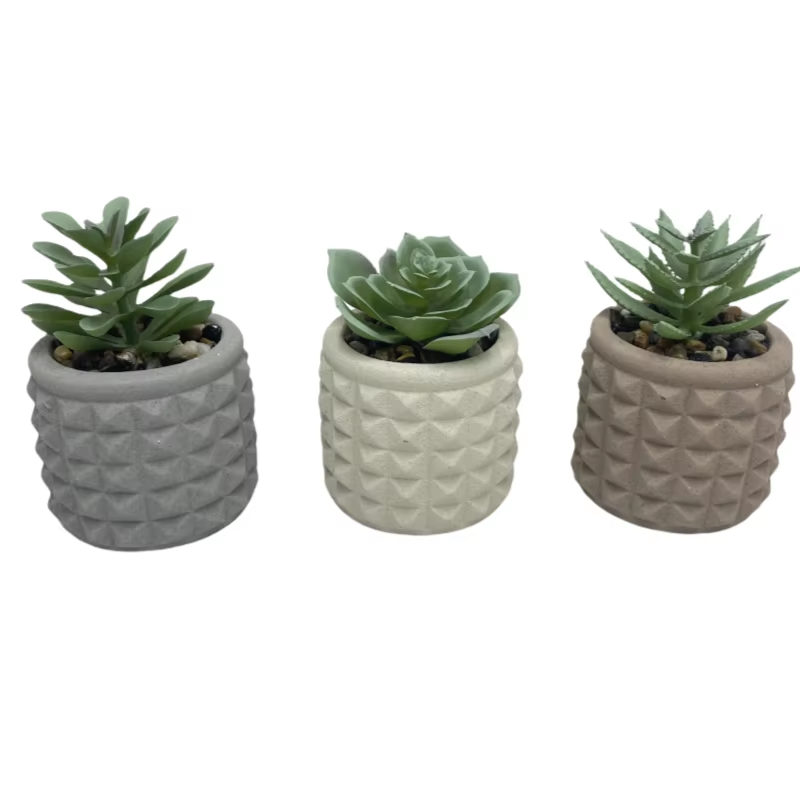 Wholesale Indoor Tabletop Decor Cement Flower Pots Plants Home Office Living Room Garden Hanging