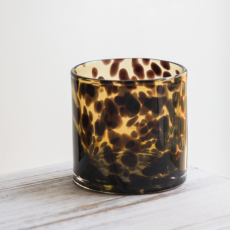 Handmade mouth-blown color art Glass one color powder tealight Candleholder G1010 Pink,Amber