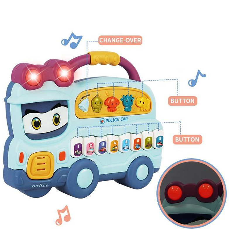 Police car electronic organ baby toy