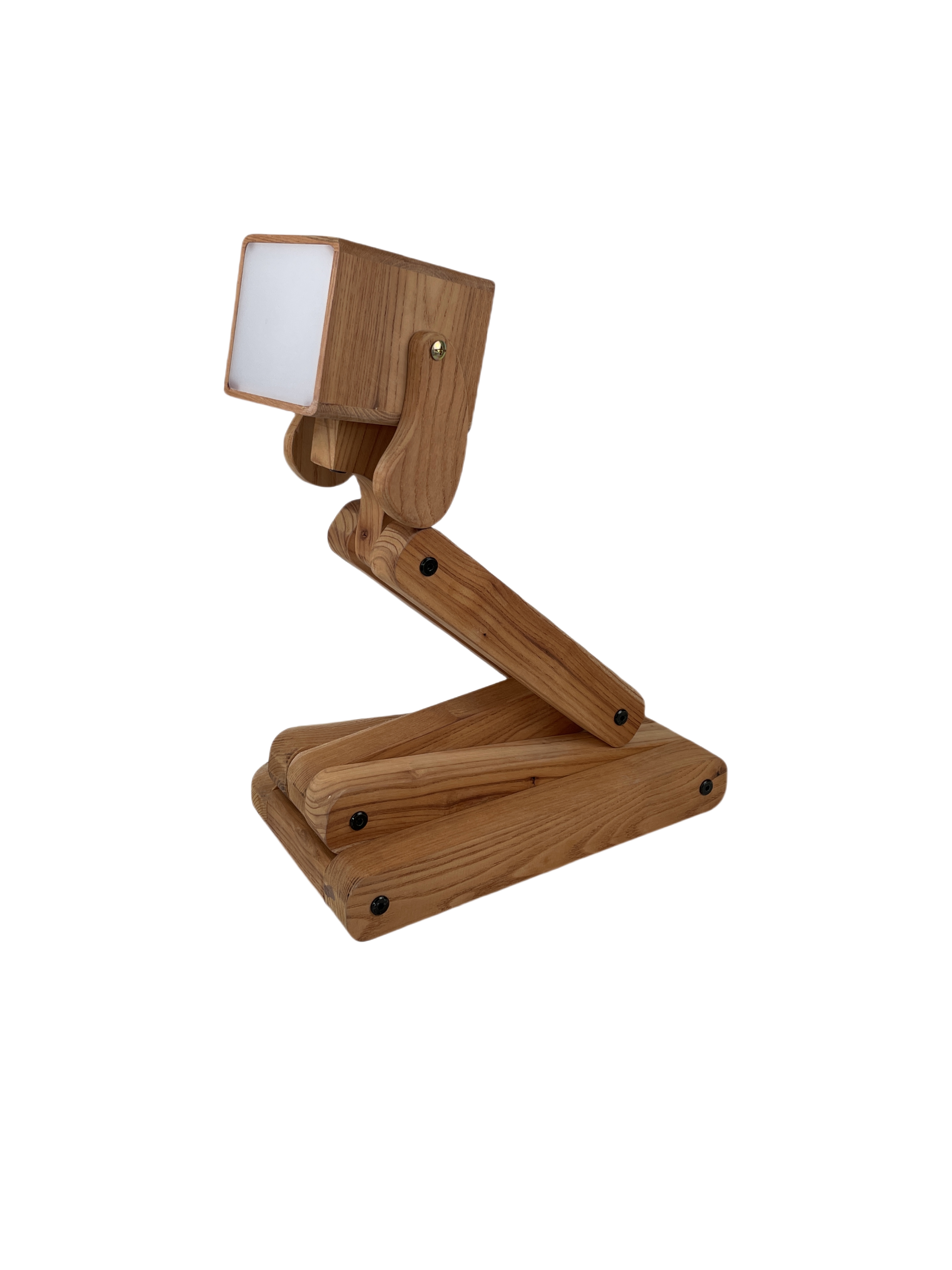 Wooden handmade desk lamp