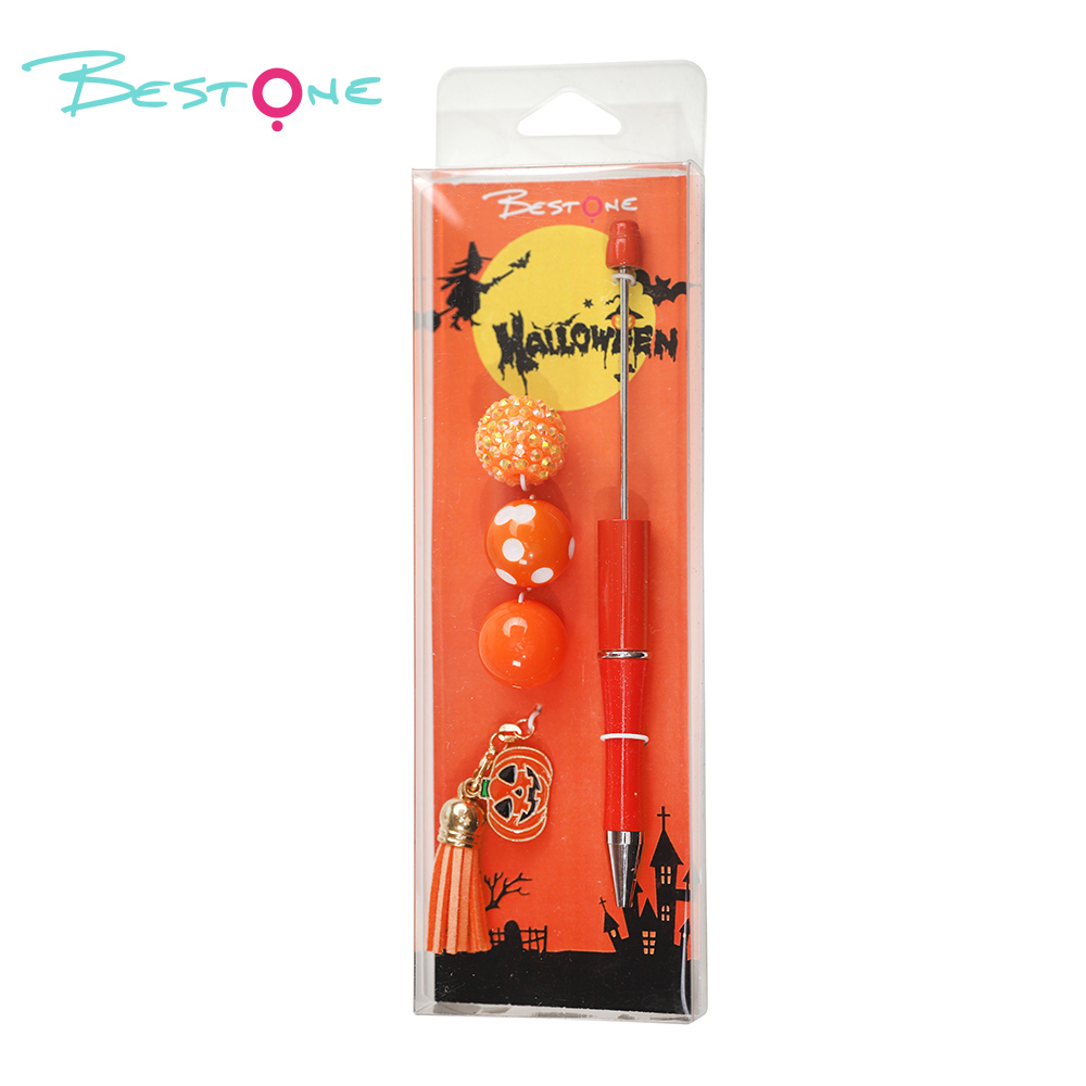 DIY Set - Christmas Creative Pen Set - Yellow - Silicone, Alloy - Pen Dimensions 14.5*1.6*2cm