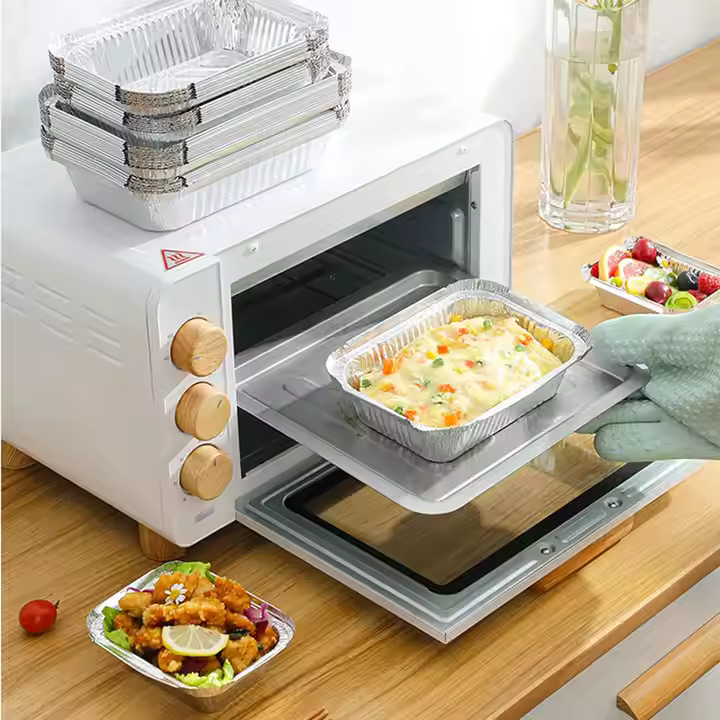 EU packaging Oblong Foil Container Storage box