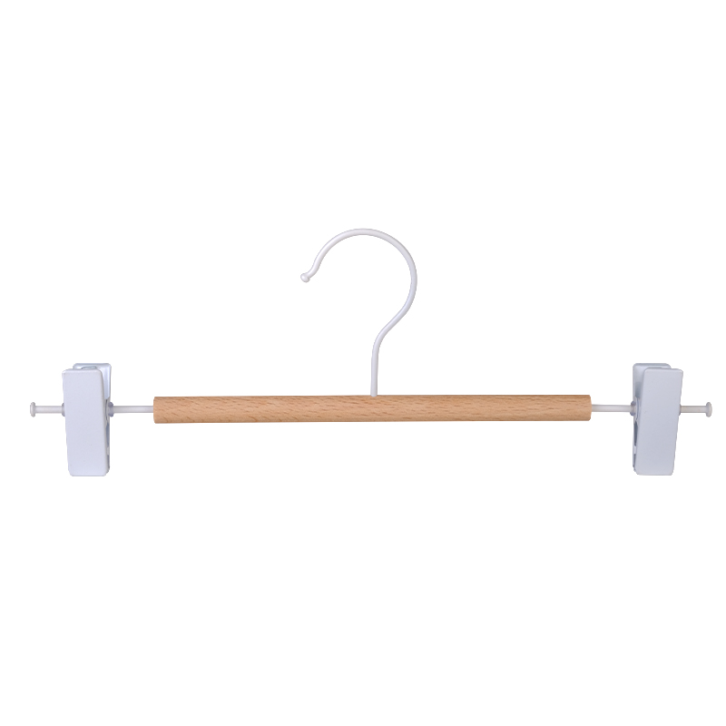 Wooden hangers Chrome plated metal hook ,Non-slip PVC tube, Round bar,U notches,Straight
