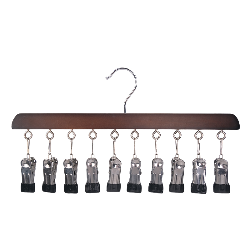 Wooden hangers Chrome plated metal hook ,Non-slip PVC tube, Round bar,U notches,Straight